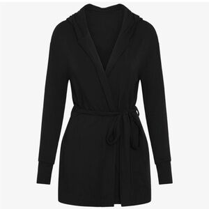 Commando Butter Modal Black Hooded Thumb Robe Cardigan NWT sz Medium